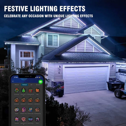 🎅 Early Christmas 49%OFF - Smart Rainbow LED Permanent Outdoor Light - Smartlight 🎁