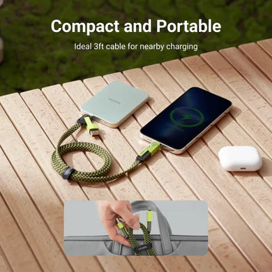 xCool Cable Monster 4-in-1 100W USB-C Charging Cable with Interchangeable Connectors