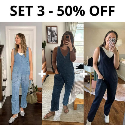 🎁 LAST DAY SALE 50% OFF 🔥 Harem Style Denim Jumpsuit