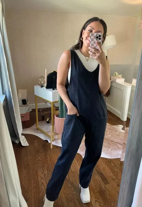 🎁 LAST DAY SALE 50% OFF 🔥 Harem Style Denim Jumpsuit